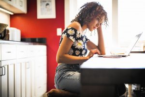Young woman on laptop